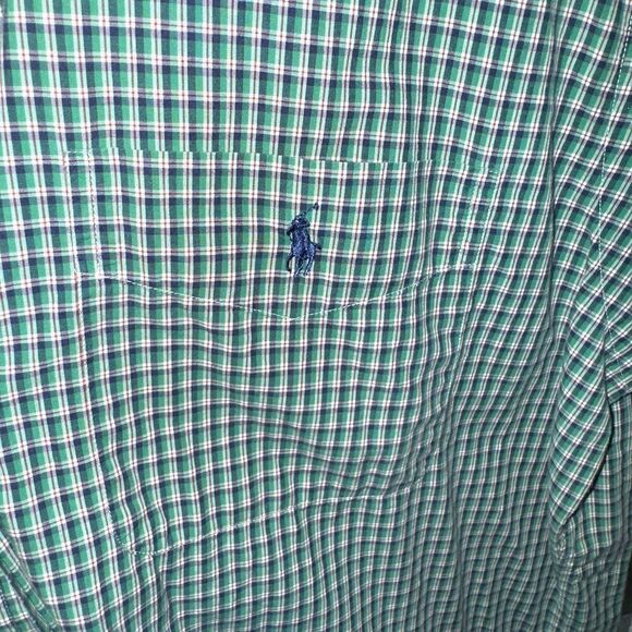 Green Polo Ralph Lauren Blake S/S Button Down Shirt Size M - Picture 3 of 7